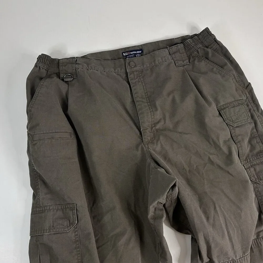 5.11 Tactial Series 42 x 32 Ripstop Cargo Pants Gray Green Poly Cotton Blend - Picture 2 of 6